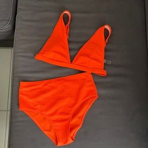 Two piece swimsuit, Hugh waisted bottoms